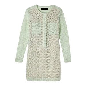 Victoria Beckham x Target Women's Mint Green Long Sleeve Lace Dress XS